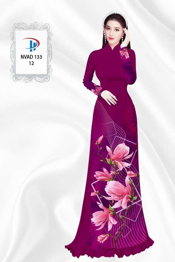 Vải Áo Dài Hoa In 3D AD NVAD133 55